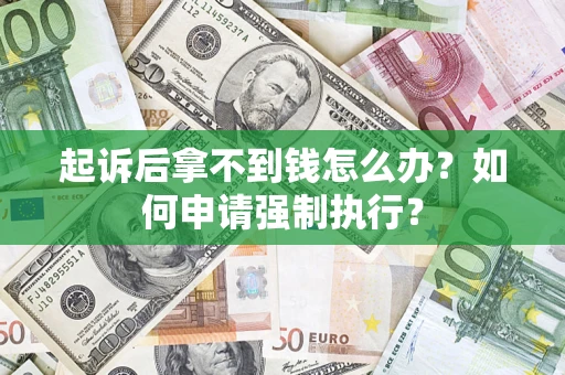 北京起诉后拿不到钱怎么办？如何申请强制执行？